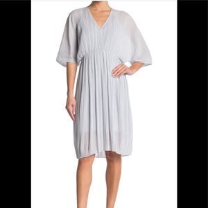 Samsoe Samsoe andine smoked elbow sleeve midi dress size M